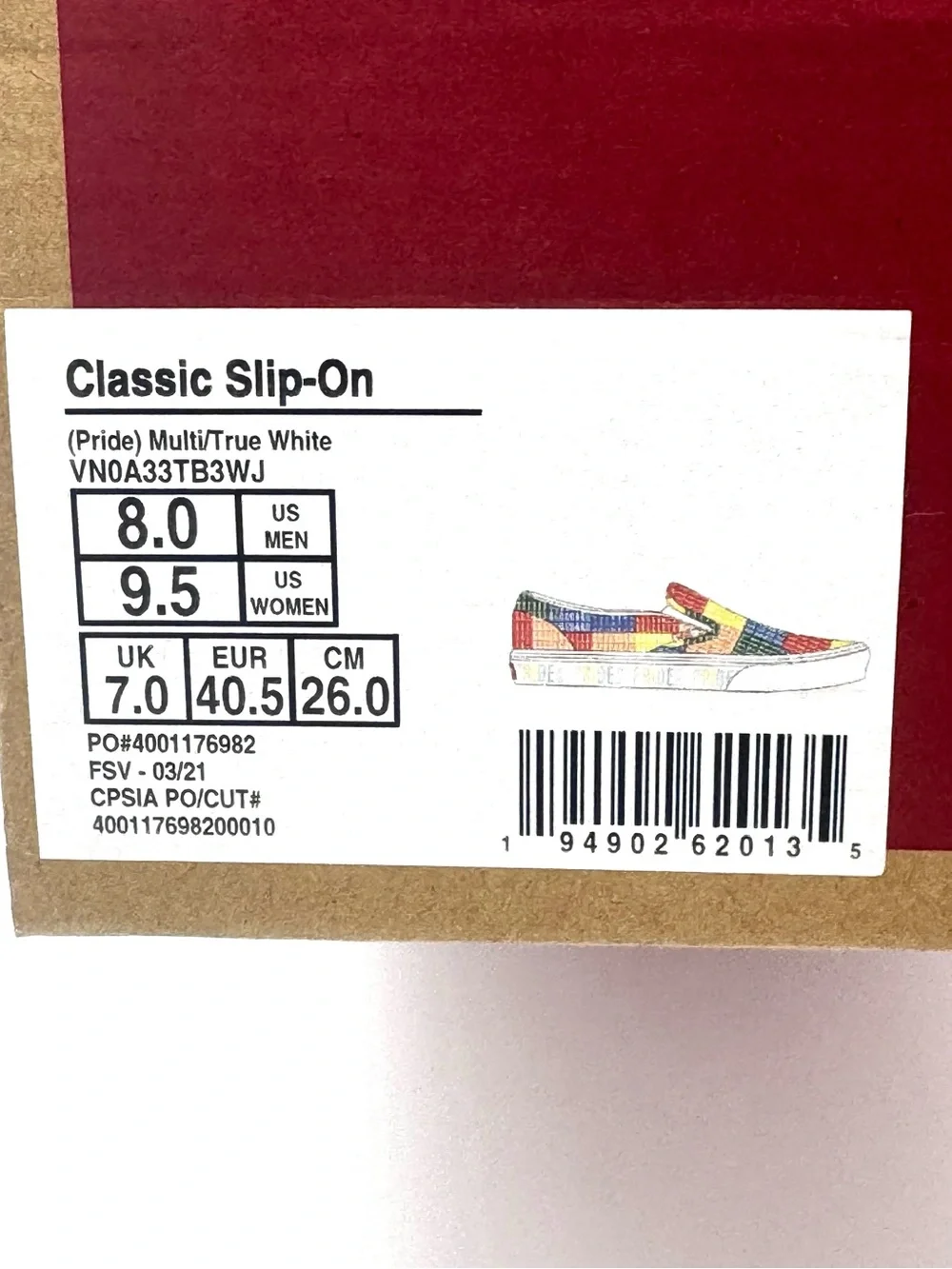 Women's Vans Classic Slip-On Vans LGBTQ 🏳️‍🌈
